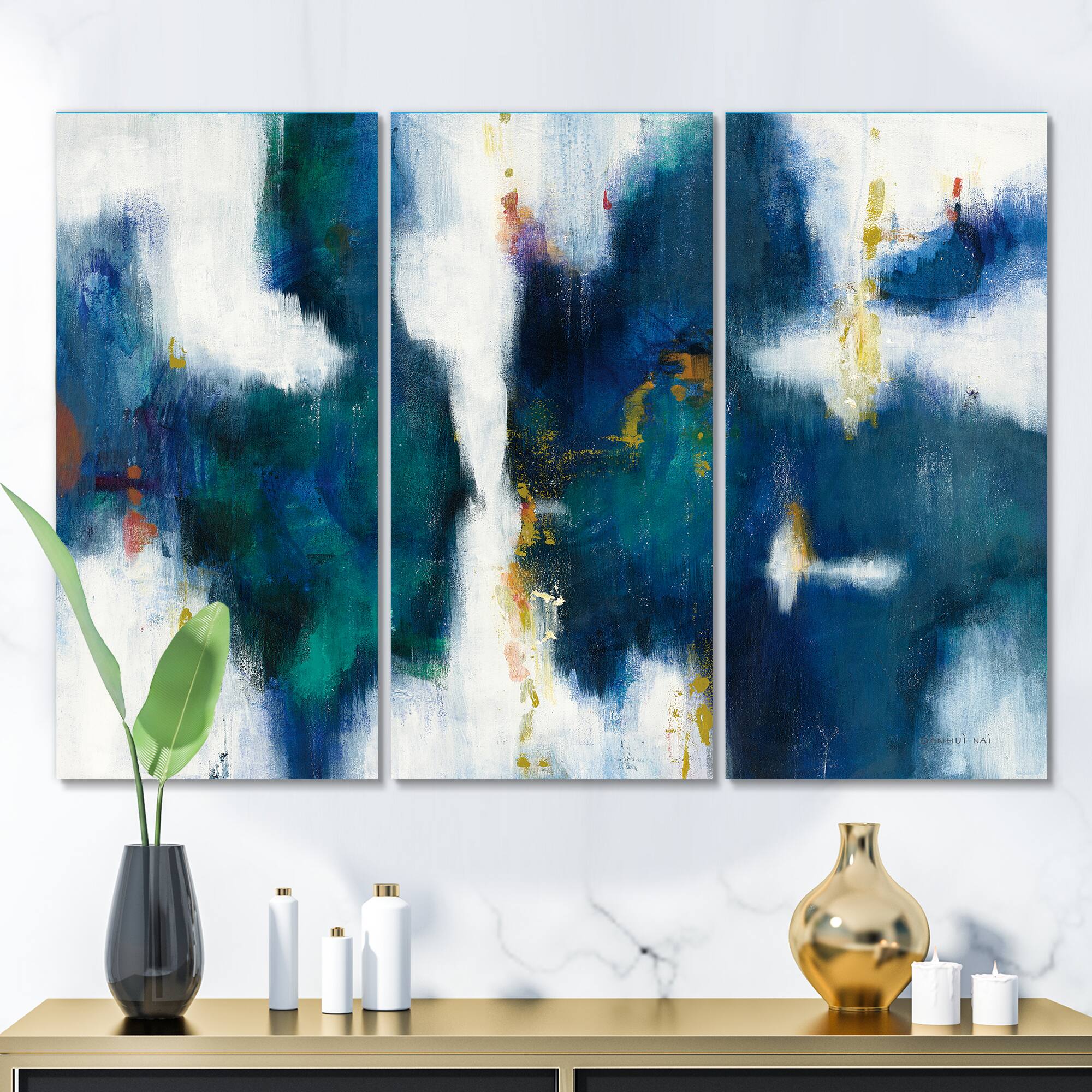 Designart - Blue Glam Texture I